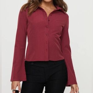 Princess Polly Anni Pinstripe Button Up